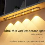 LED Night Light 3 Color Dimmable Motion Sensor Rechargeable Lamp