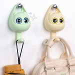 Creative Big Eyes Cat Self-Adhesive Wall Hooks - Cute Cartoon Clothes and Bag Hanger - Image 7